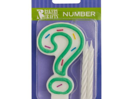 ? Green Sprinkle Numeral Candle Fashion