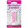 1 First Birthday (1st Birthday) Pink Dots Numeral Candle Online