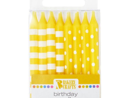 Yellow Stripes & Dots Specialty Candles Online Sale