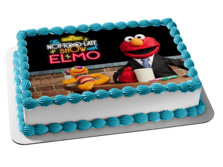 The Not-Too-Late Show with Elmo Edible Cake Topper Image ABPID52452 Cheap