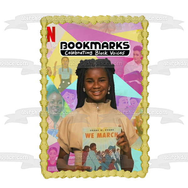 Bookmarks Celebrating Black Voices Edible Cake Topper Image ABPID52432 Sale