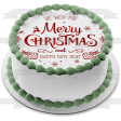 We Wish You Merry Chirstmas and Happy New Year Christmas Decorations Edible Cake Topper Image ABPID53106 For Discount