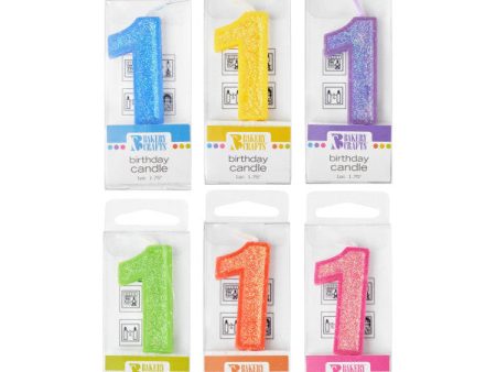 1 Mini Glitter Numeral Candle Online Sale