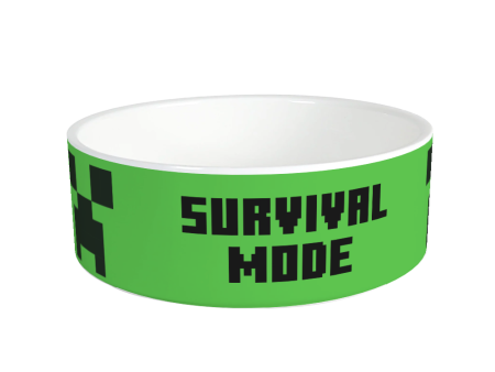 Minecraft Creeper Survival Mode Personalized Pet Bowl Cheap