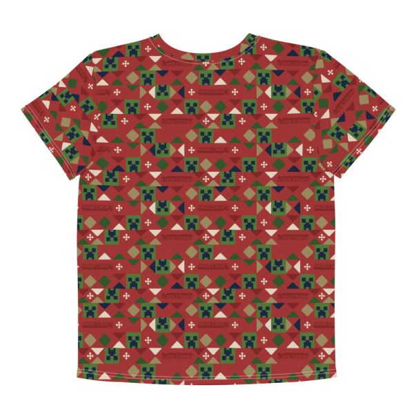 Minecraft Holiday Creeper Pattern Kids T-Shirt Online now