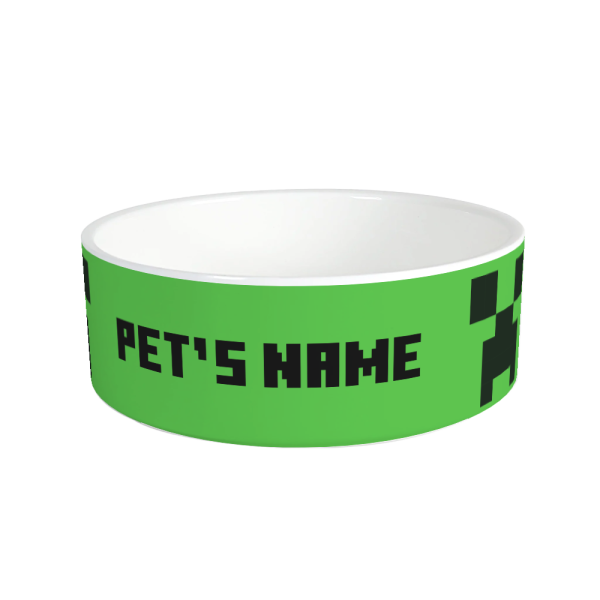 Minecraft Creeper Survival Mode Personalized Pet Bowl Cheap