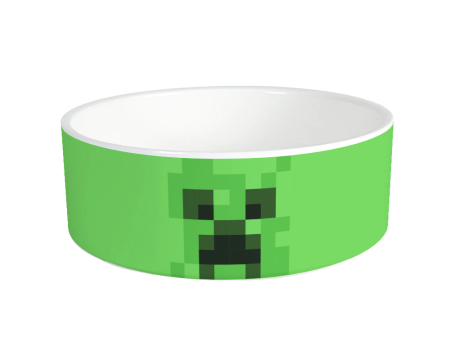 Minecraft Creeper Big Face Personalized Pet Bowl Online Hot Sale