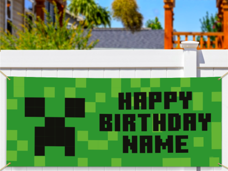 Minecraft Personalized Creeper Banner For Cheap